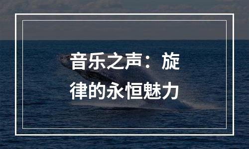 音乐之声：旋律的永恒魅力