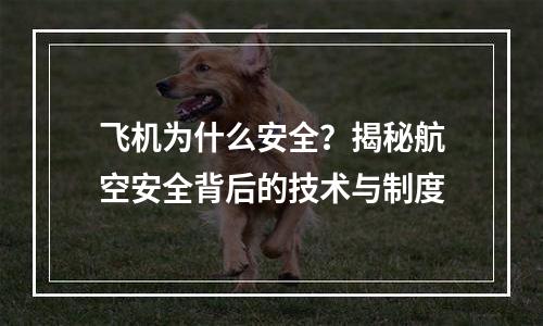 飞机为什么安全？揭秘航空安全背后的技术与制度