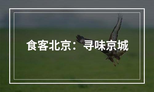 食客北京：寻味京城