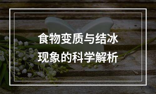 食物变质与结冰现象的科学解析