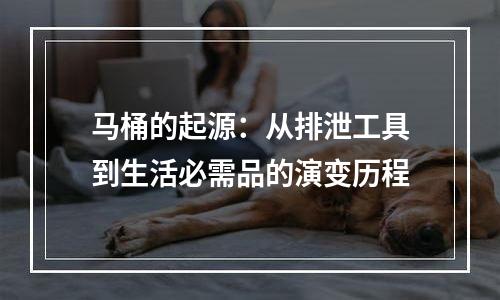 马桶的起源：从排泄工具到生活必需品的演变历程