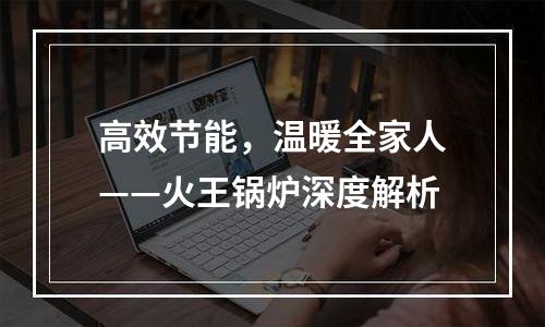 高效节能，温暖全家人——火王锅炉深度解析