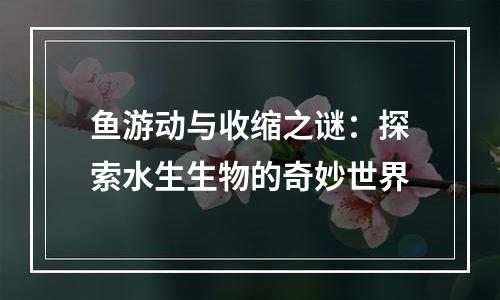 鱼游动与收缩之谜：探索水生生物的奇妙世界