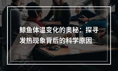 鲸鱼体温变化的奥秘：探寻发热现象背后的科学原因