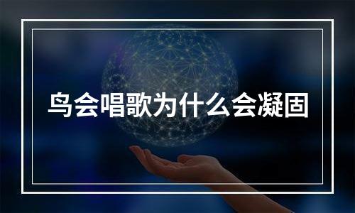 鸟会唱歌为什么会凝固