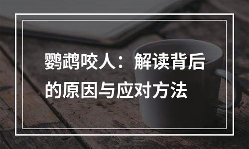 鹦鹉咬人：解读背后的原因与应对方法