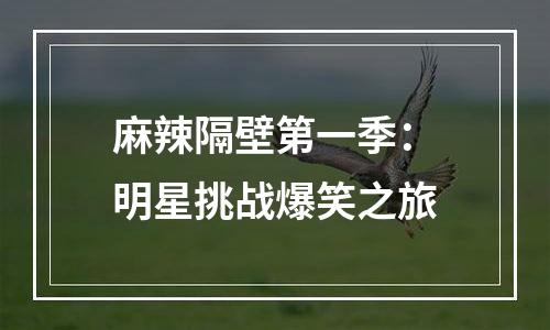 麻辣隔壁第一季：明星挑战爆笑之旅