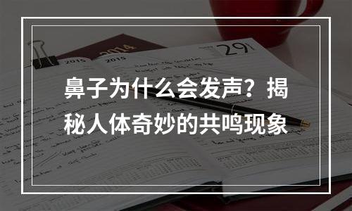 鼻子为什么会发声？揭秘人体奇妙的共鸣现象