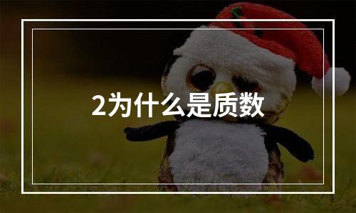 2为什么是质数