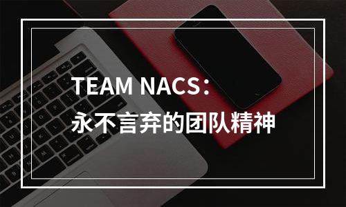 TEAM NACS：永不言弃的团队精神