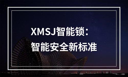 XMSJ智能锁：智能安全新标准